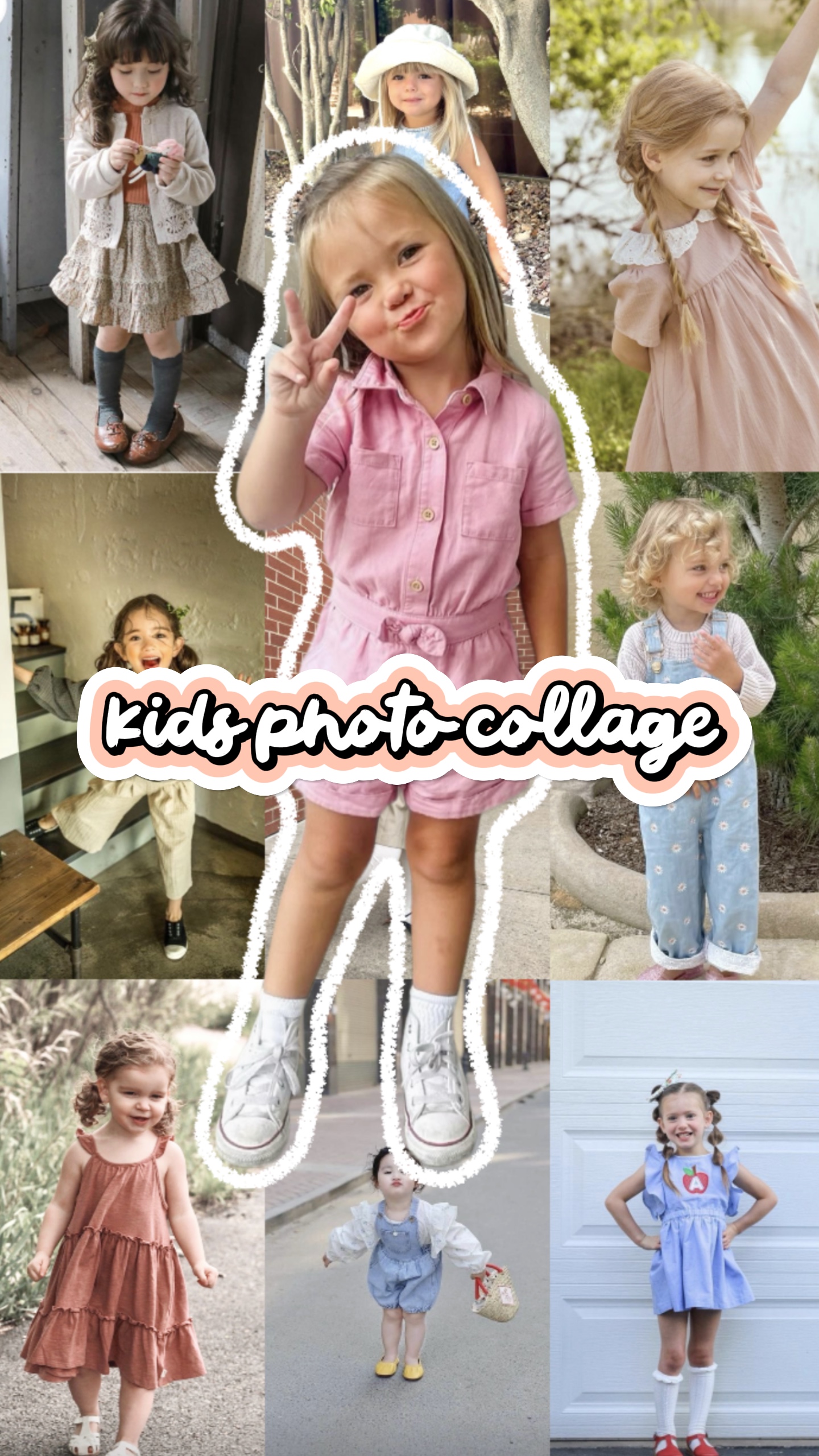 Colagem de fotos infantis