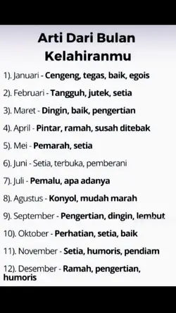 bulan lahir 