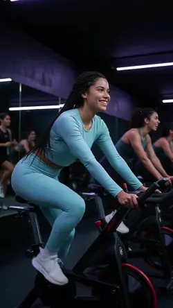 Ritmo y potencia: Clase de spinning