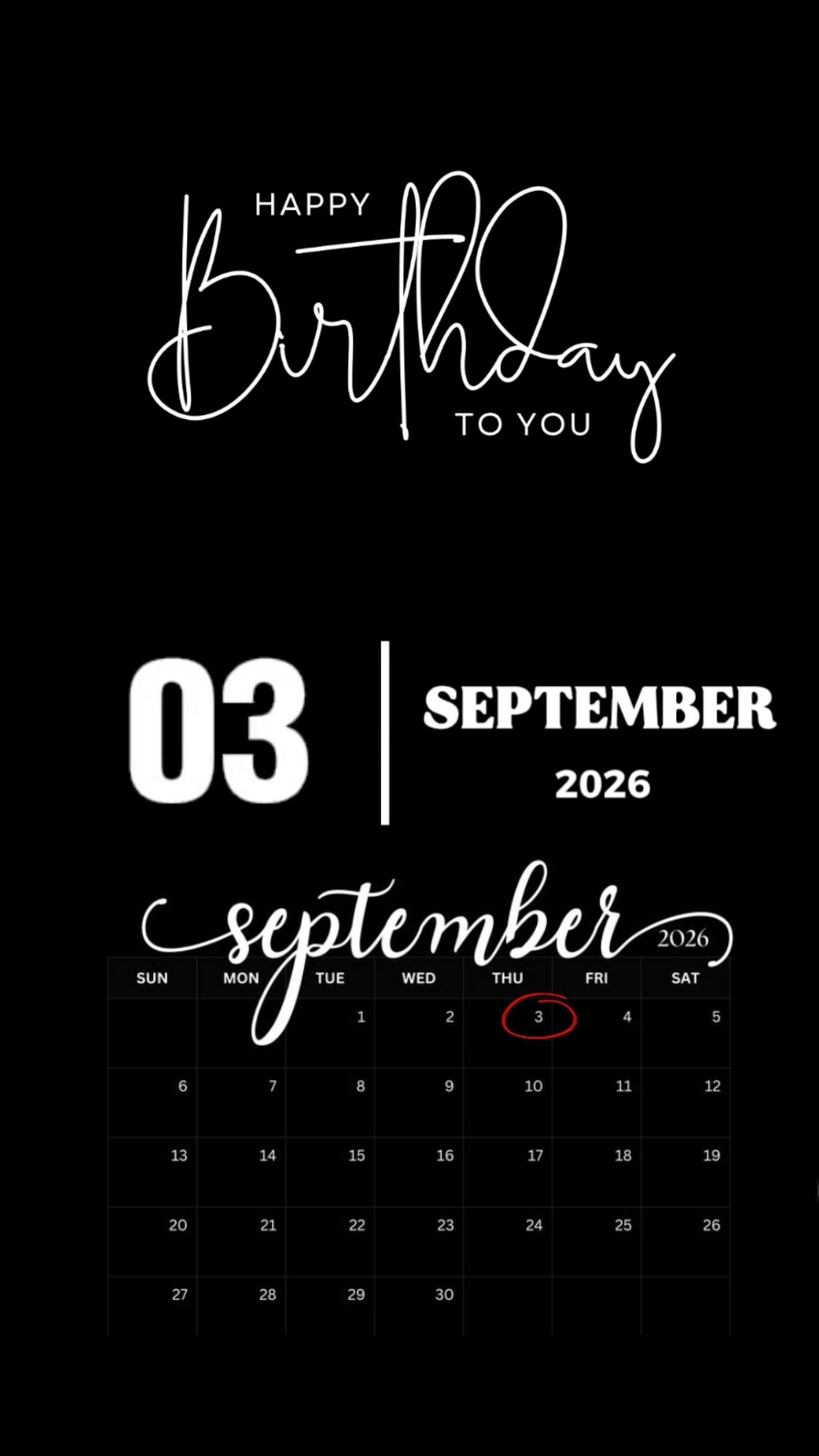 ANNIVERSAIRE 03 SEPTEMBRE