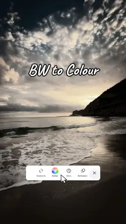 Black white to colou