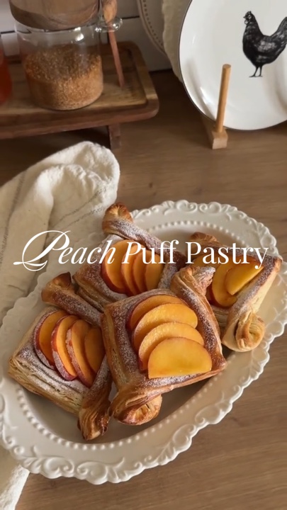 Pâte feuilletée aux pêches