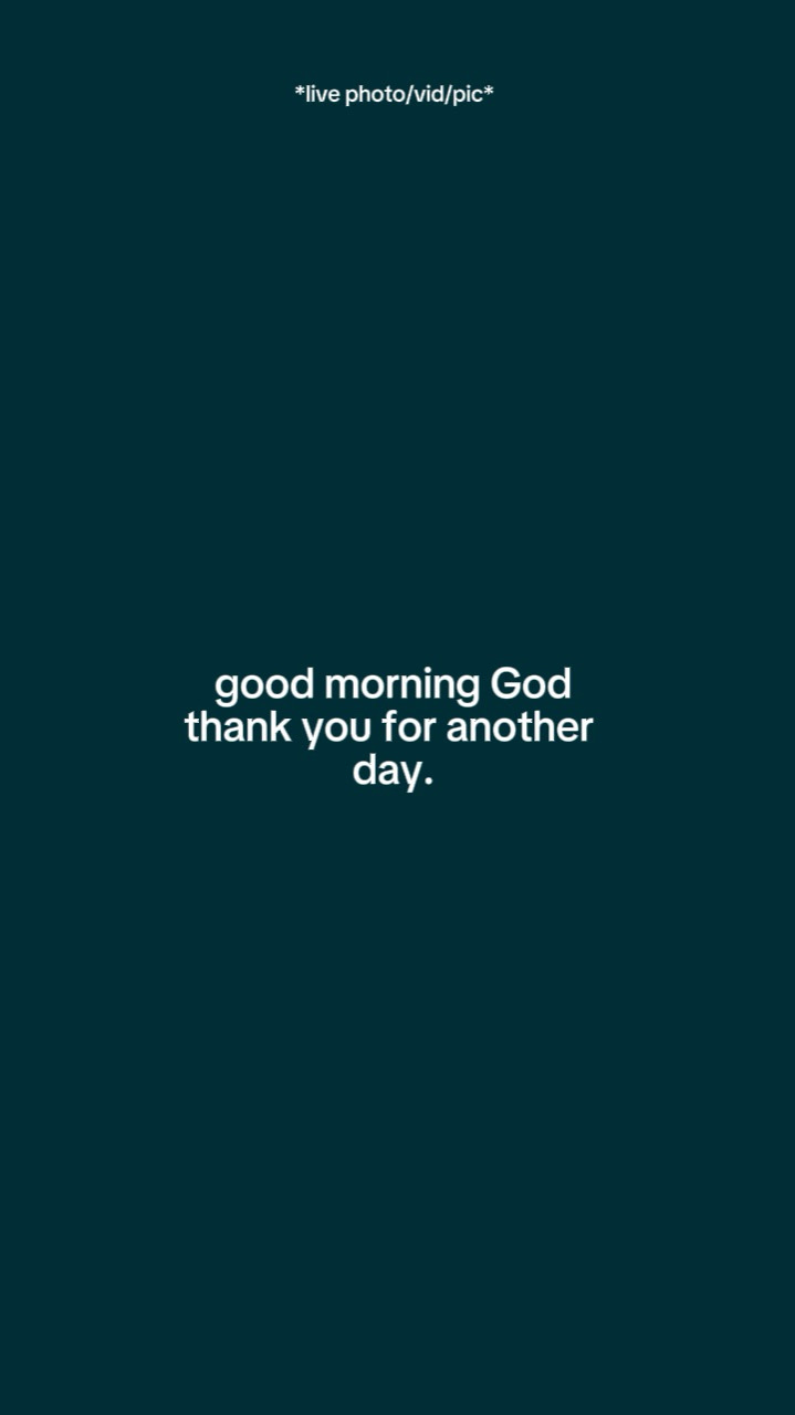 Buenos días, Dios.