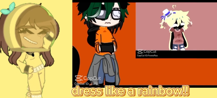 dress as a raindow!