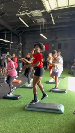Group workout class