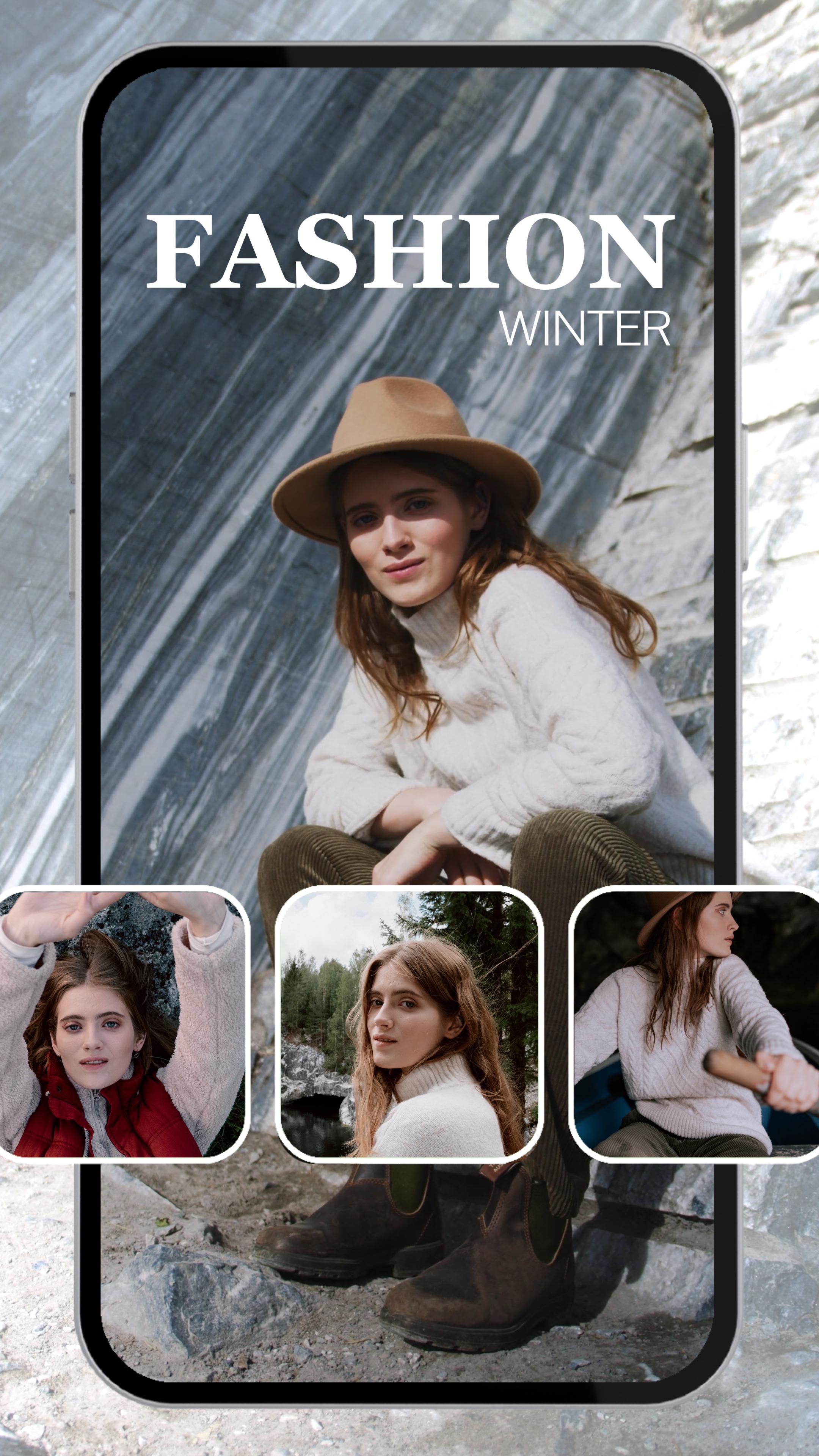 Exibição de roupas de inverno bate o estilo TikTok correspondente