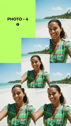 Selfies en mode néon — montage rapide