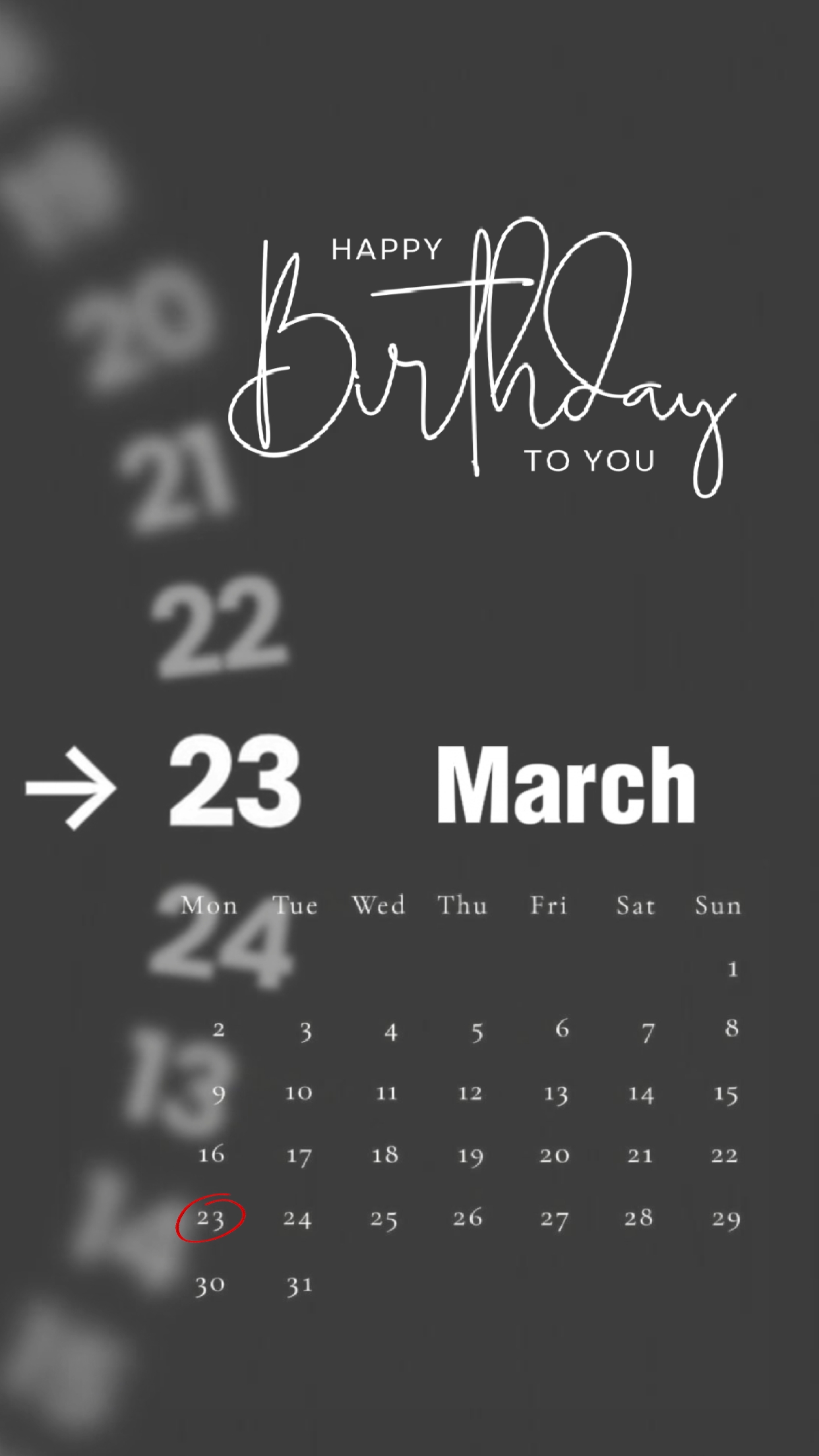 HBD 23 DE MARÇO 