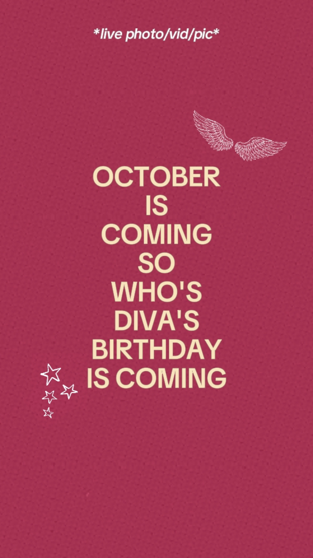 Octobre arrive. 
