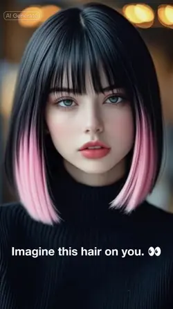 AI Black & Pink Bob