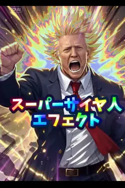 トランプスーパーサイヤ人エフェクト変身