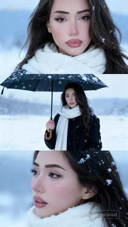 Winter photo collage