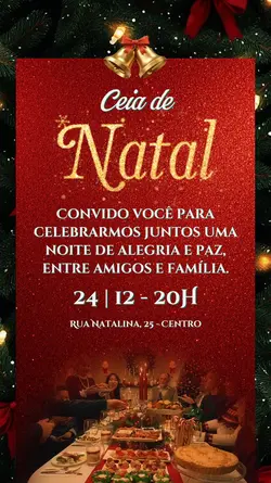 Convite Natal ceia