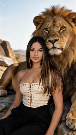 Lion photo collage