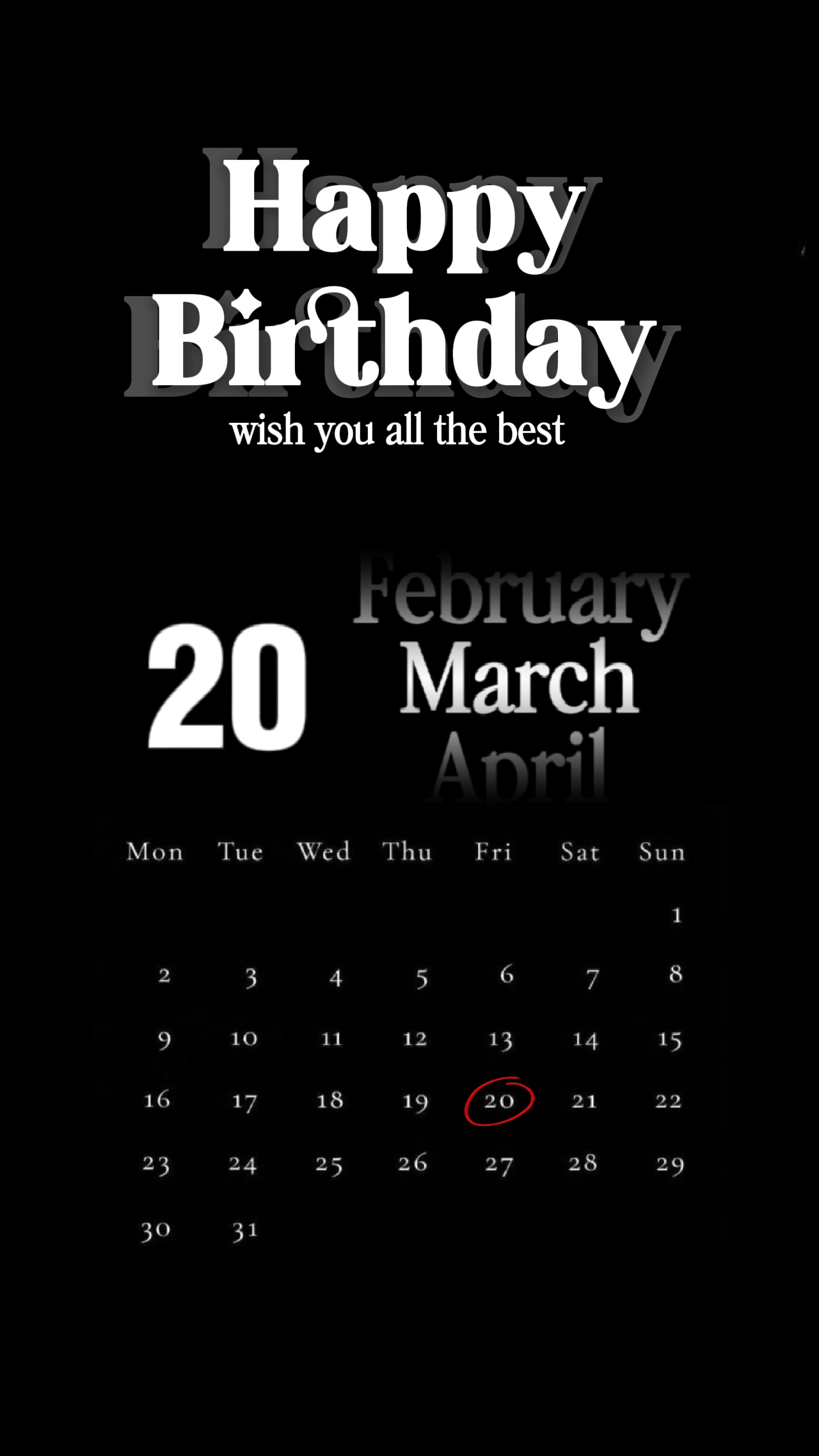 HBD 20 MARET