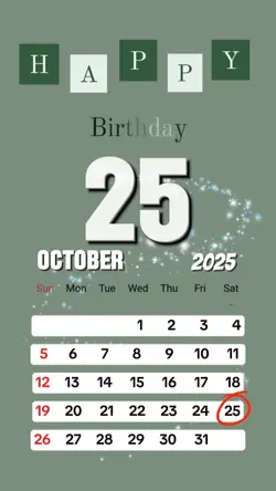 hbd 25 october 