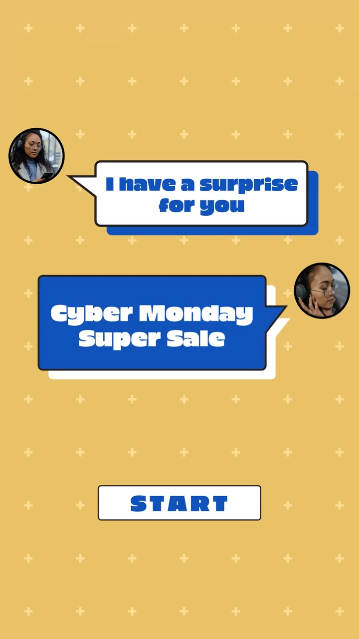 Cyber Monday Headphones Business Template In UI Interface Style
