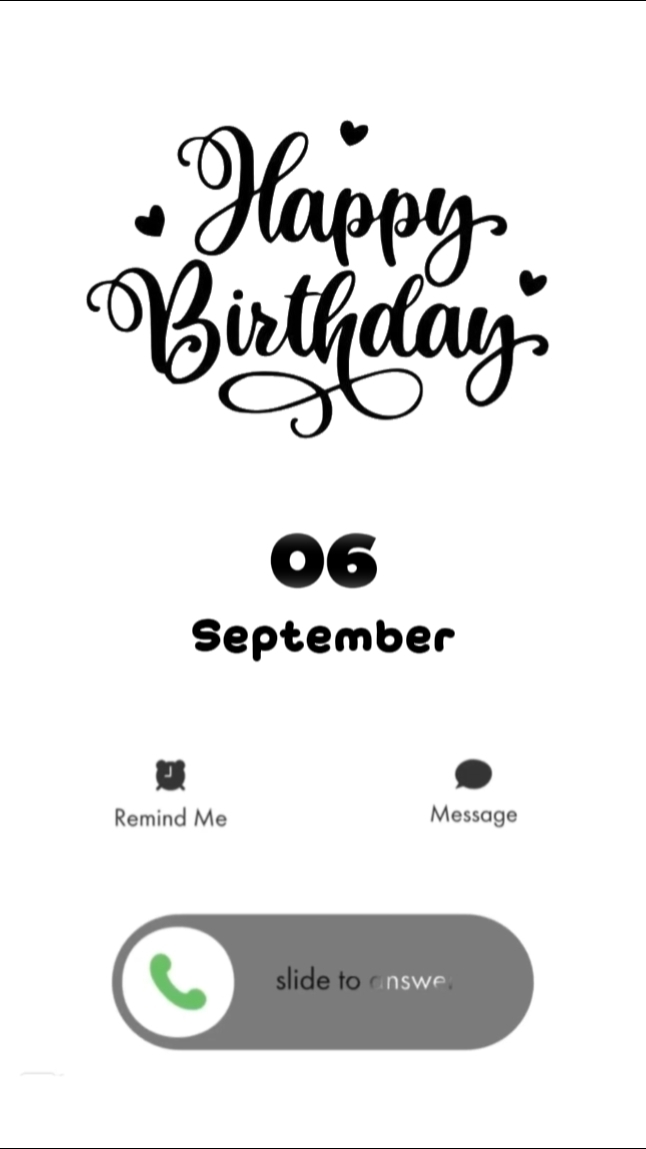 6 September Birthday