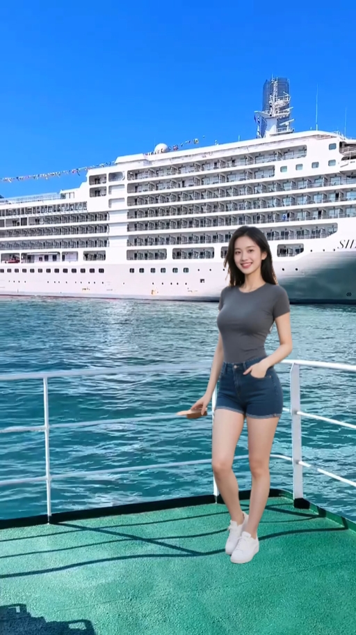 Pemandangan kapal pesiar 