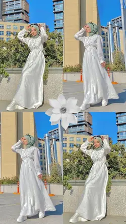 Beyaz Çiçek Kolajı