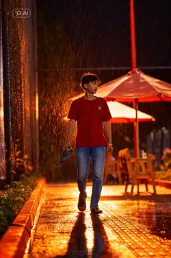 Ai rain sunset