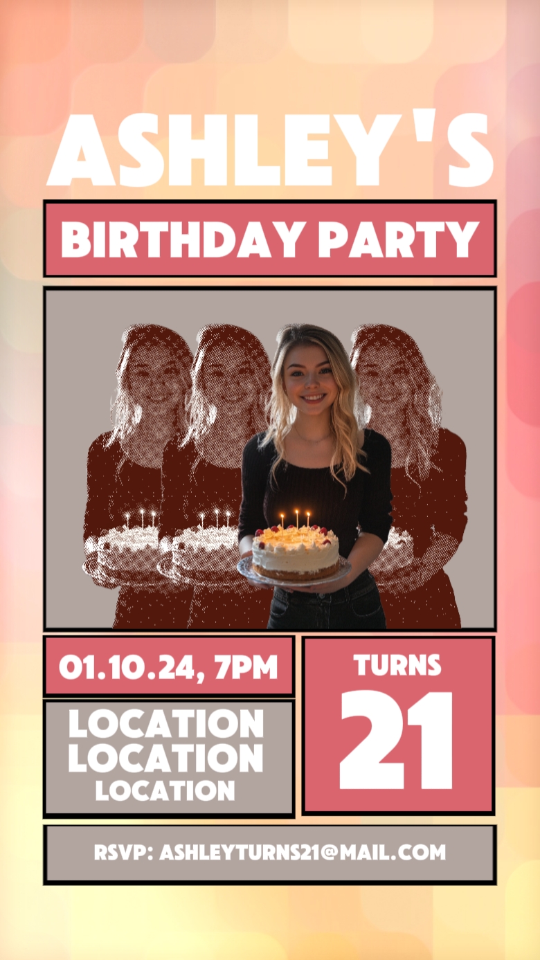 Convite de aniversário