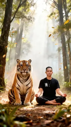 sedang bertapa 