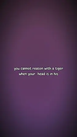 u cant reasontotiger