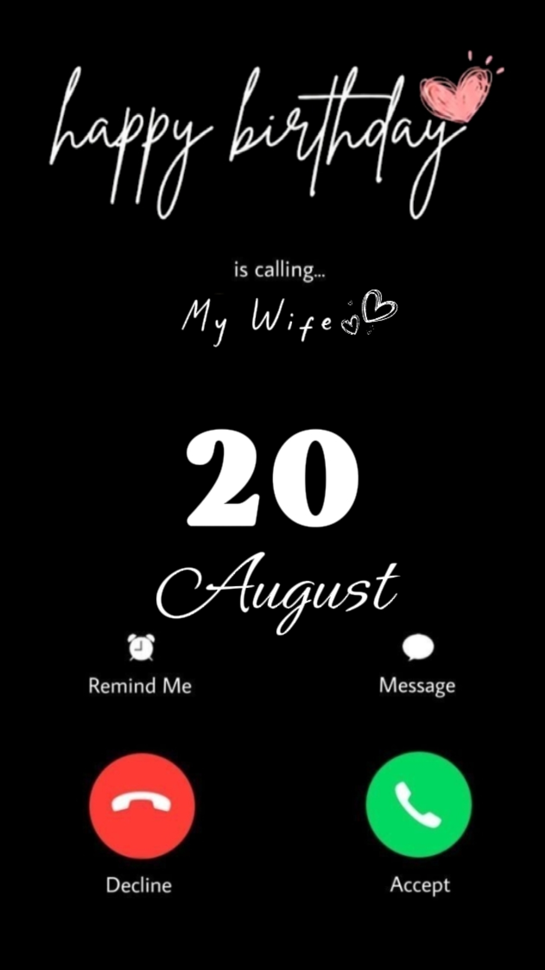 HBD WIFE 20 AUGUST