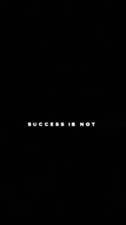 success ist not ...