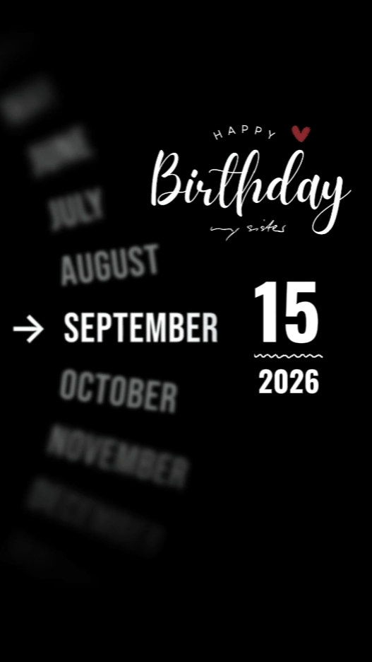 HBD SISTER 15 SEPT