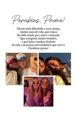 parabéns prima