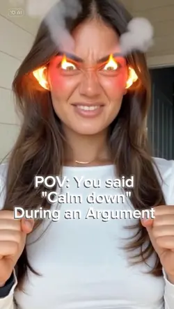 angry "calm down"