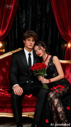 black and red couple