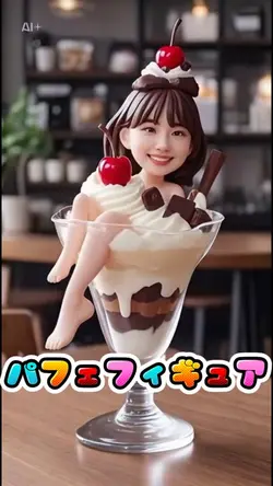 可愛いパフェフィギュア
