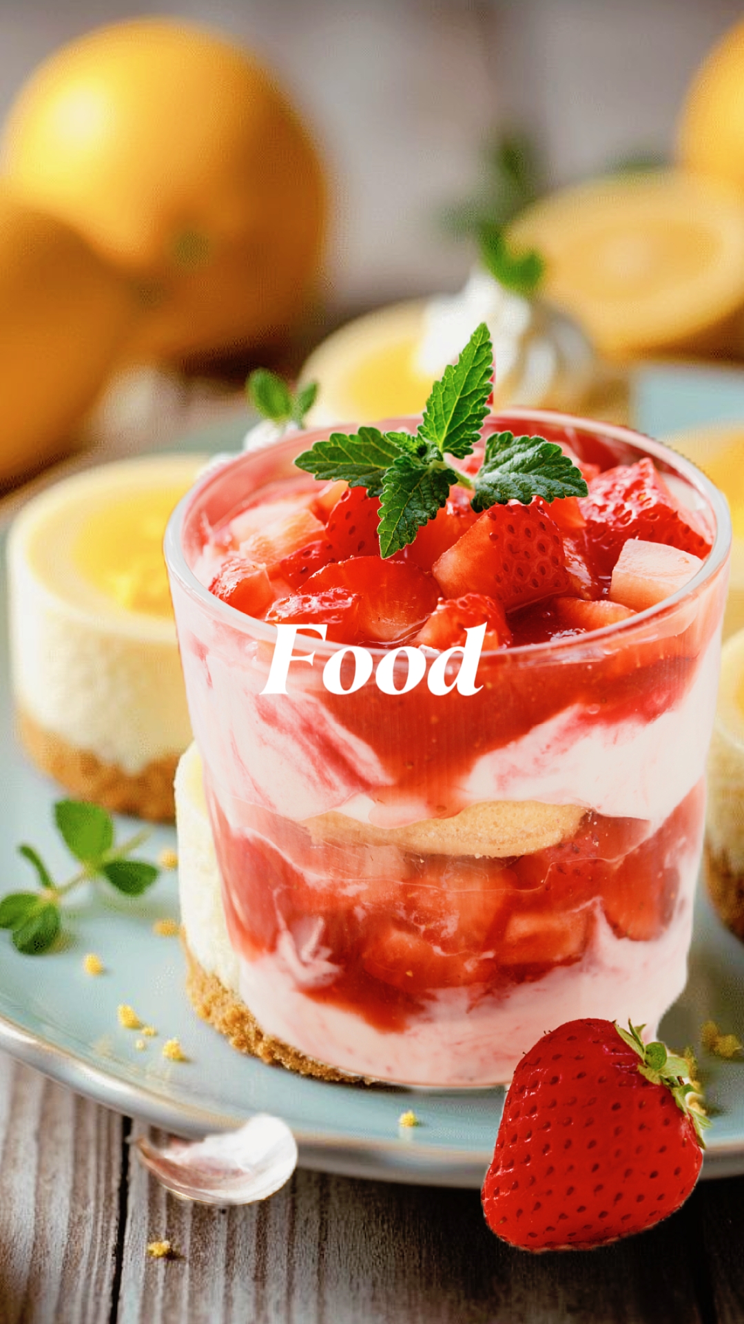 Menú de comida postre