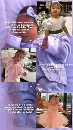1 ano da minha filha