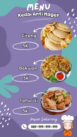 daftar menu jualan 