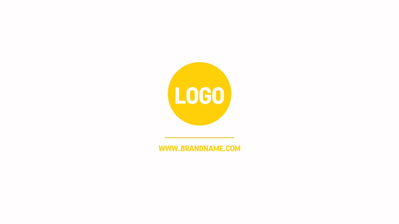 Modelo de logotipo Estilo amarelo minimalista