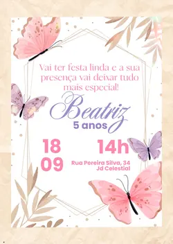 Convite Borboleta