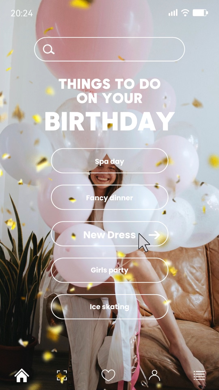 Cenário de aniversário Roupas femininas exibem estilo minimalista