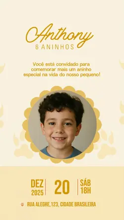convite de aniversár
