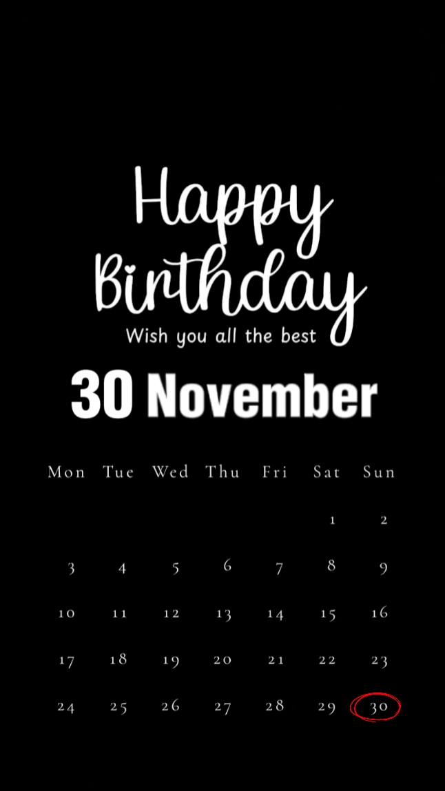 30 November Birthday