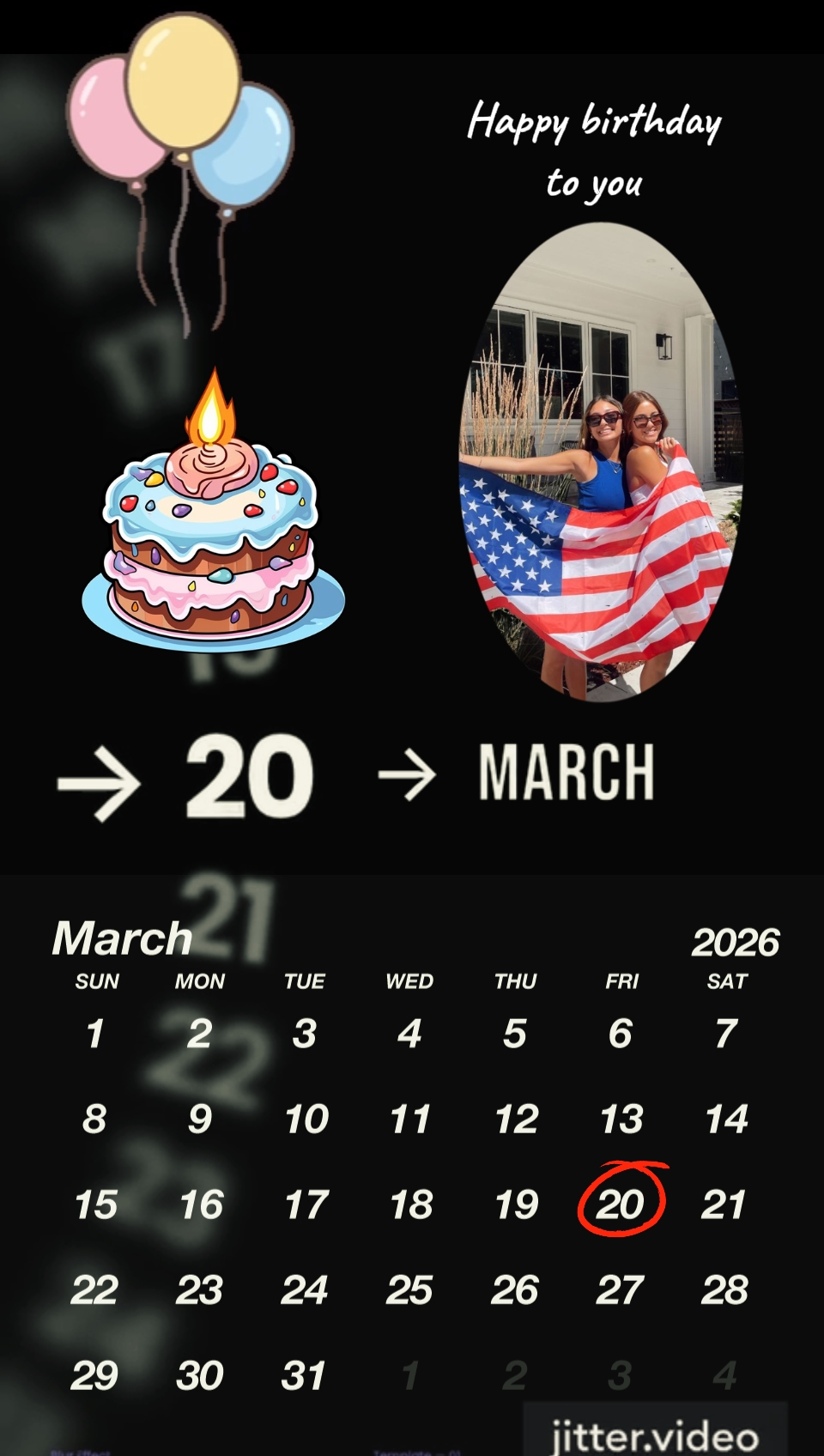 ANNIVERSAIRE 20 MARS