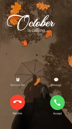October is calling 
