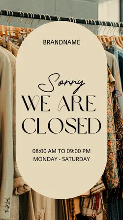 We are closed