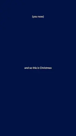 So this is Christmas