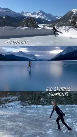 Ice skating moment