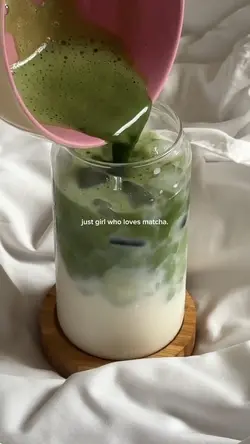 girl loves matcha