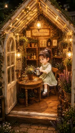 小さな温室の癒し空間🌿